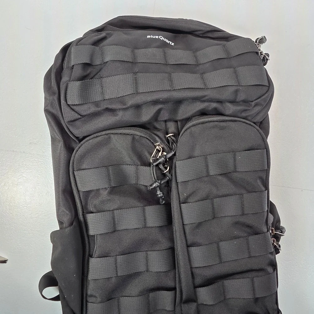 Blue Quartz 40L Tactical Backpack Water Resistant‎ Molle Black Travel Hiking